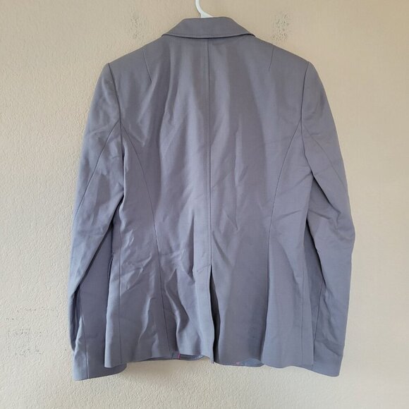 Banana Republic Womens Blazer Size 6 Gray Stretch Two Button Preppy Office Work - Picture 11 of 11